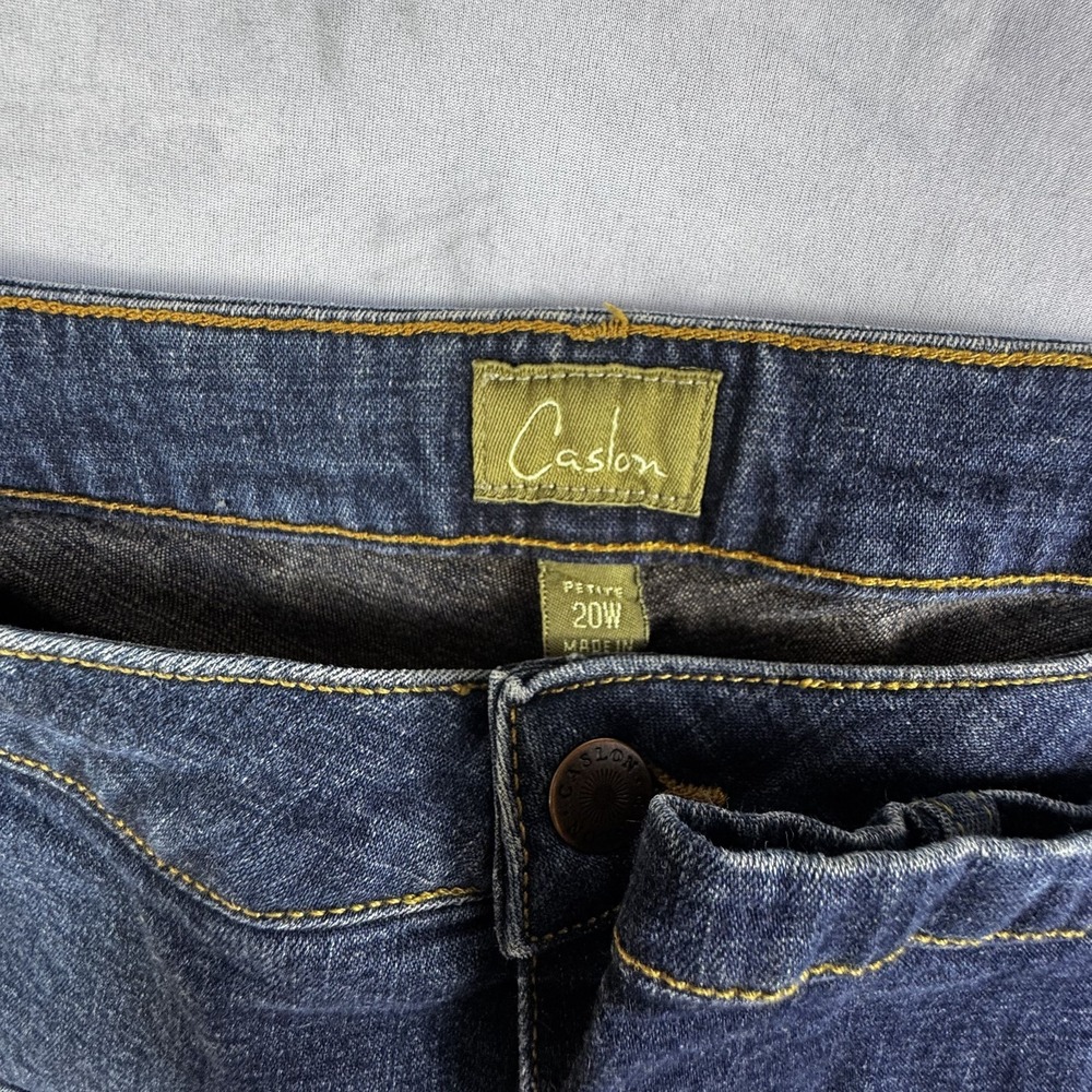 Caslon Womens Bootcut Jeans Blue Denim Dark Wash Classic Comfort 20W Petite - Picture 15 of 16